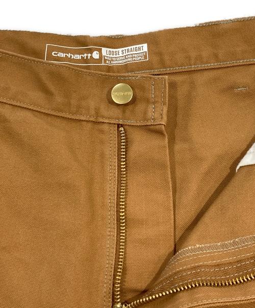 CarHartt（カーハート）CarHartt (カーハート) FIRM DUCK DOUBLE-FRONT DUNGAREE ブラウン サイズ:SIZE 86cm (W34)の古着・服飾アイテム