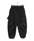 CLESSTEクレスト）の古着「SOFT SHELL WIDE CAGO PANTS」｜ブラック