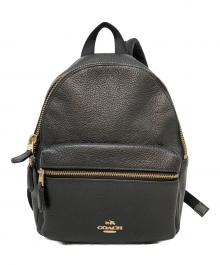 COACH（コーチ）の古着「チャーリー ペブルドレザー ミニ リュックサック」｜ブラック