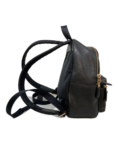 COACH（コーチ）COACH (コーチ) チャーリー ペブルドレザー ミニ リュックサック ブラックの古着・服飾アイテム