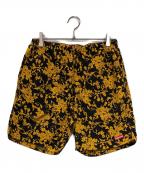 SUPREMEシュプリーム）の古着「Nylon Water Short Black Floral」｜ブラック×イエロー