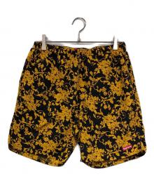 SUPREME（シュプリーム）の古着「Nylon Water Short Black Floral」｜ブラック×イエロー