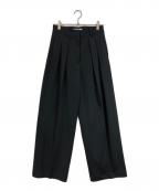 TODAYFULトゥデイフル）の古着「Doubletuck Twill Trousers」｜ブラック