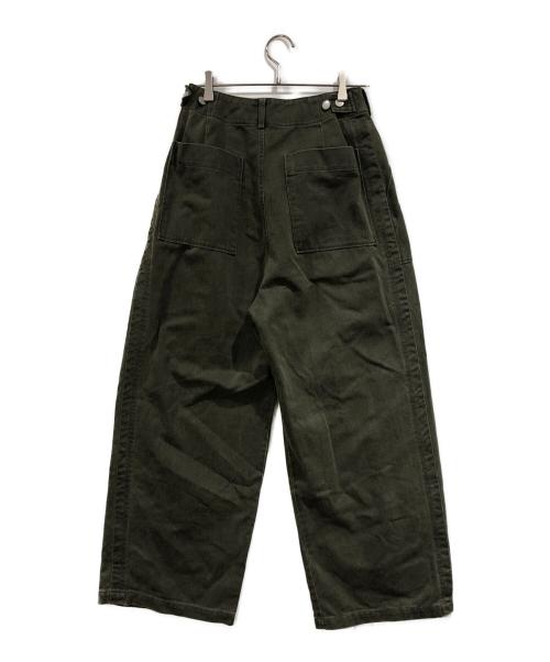 YOKE（ヨーク）YOKE (ヨーク) COTTON 1TUCK WIDE-LEG BAKER PANTS グリーン サイズ:SIZE 1の古着・服飾アイテム