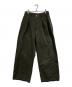 YOKE（ヨーク）の古着「COTTON 1TUCK WIDE-LEG BAKER PANTS」｜グリーン