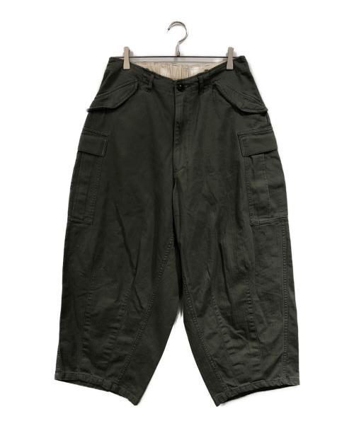 is-ness（イズネス）is-ness (イズネス) NU MILITARY BALLOON PANTS グリーン サイズ:-の古着・服飾アイテム