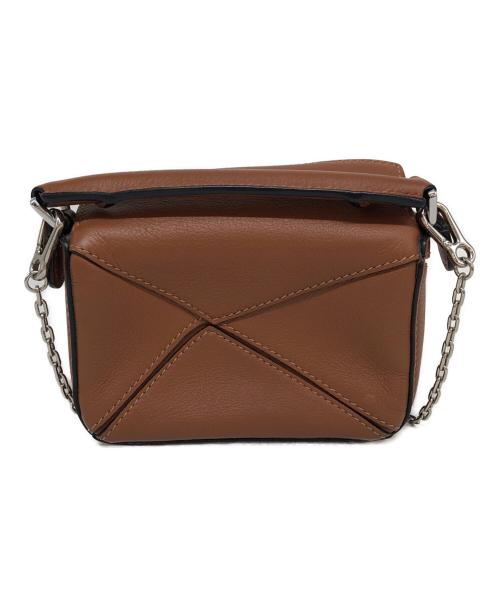 LOEWE（ロエベ）LOEWE (ロエベ) ナノパズルバッグ ブラウンの古着・服飾アイテム