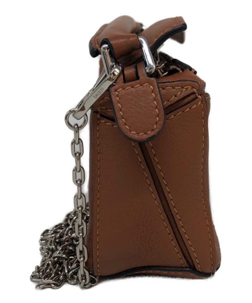 LOEWE（ロエベ）LOEWE (ロエベ) ナノパズルバッグ ブラウンの古着・服飾アイテム