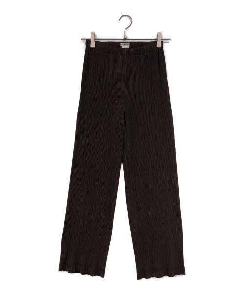 ISSEY MIYAKE（イッセイミヤケ）ISSEY MIYAKE (イッセイミヤケ) プリーツパンツ ブラウン サイズ:SIZE 0の古着・服飾アイテム