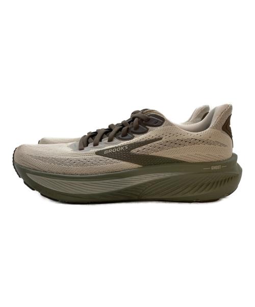 BROOKS（ブルックス）BROOKS (ブルックス) Ghost 17 ベージュ×グリーン サイズ:26の古着・服飾アイテム