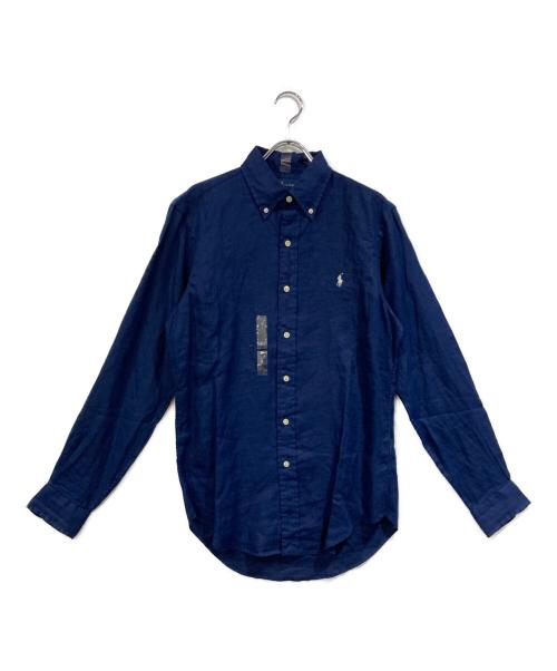 POLO RALPH LAUREN（ポロ・ラルフローレン）POLO RALPH LAUREN (ポロ・ラルフローレン) リネンシャツ ネイビー サイズ:SIZEXSの古着・服飾アイテム