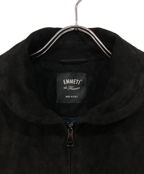 EMMETI（エンメティ）EMMETI (エンメティ) スエードジャケット ブラック サイズ:SIZE 44の古着・服飾アイテム