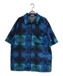 HERALBONY（ヘラルボニー）の古着「エアフロージップシャツ「リーフ」」｜ブルー