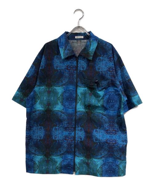 HERALBONY（ヘラルボニー）HERALBONY (ヘラルボニー) エアフロージップシャツ「リーフ」 ブルー サイズ:SIZE Freeの古着・服飾アイテム