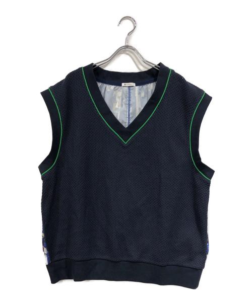 HERALBONY（ヘラルボニー）HERALBONY (ヘラルボニー) アートVネックベスト「海」 ネイビー サイズ:SIZE Freeの古着・服飾アイテム