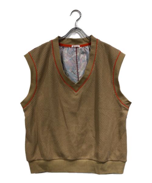 HERALBONY（ヘラルボニー）HERALBONY (ヘラルボニー) アートVネックベスト「おりがみ」 ベージュ サイズ:-の古着・服飾アイテム