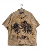 POLO RALPH LAURENポロ・ラルフローレン）の古着「総柄半袖シャツ」｜ベージュ×ネイビー