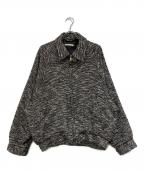 Couture d'adamクチュールドアダム）の古着「Summer Tweed ZIP JK」｜ホワイト×ブラック