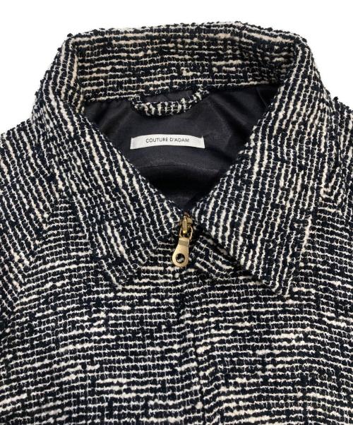Couture d'adam（クチュールドアダム）COUTURE D'ADAM (クチュールドアダム) Summer Tweed ZIP JK ホワイト×ブラック サイズ:38の古着・服飾アイテム
