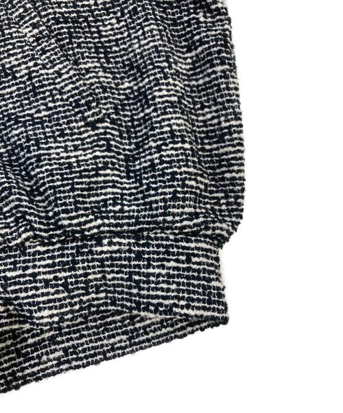 Couture d'adam（クチュールドアダム）COUTURE D'ADAM (クチュールドアダム) Summer Tweed ZIP JK ホワイト×ブラック サイズ:38の古着・服飾アイテム