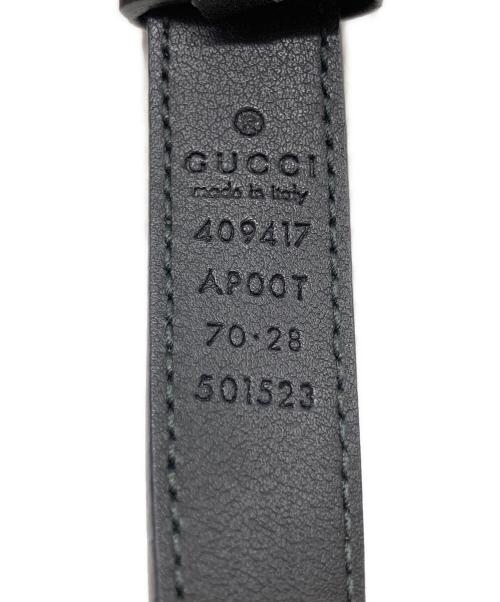 GUCCI（グッチ）GUCCI (グッチ) ダブルGスリムベルト ブラックの古着・服飾アイテム