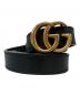 GUCCI（グッチ）の古着「ダブルGスリムベルト」｜ブラック