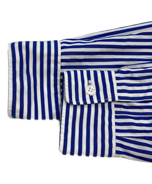 PLAY COMME des GARCONS（プレイコムデギャルソン）PLAY COMME des GARCONS (プレイコムデギャルソン) STRIPE SHIRT ブルー サイズ:Sの古着・服飾アイテム
