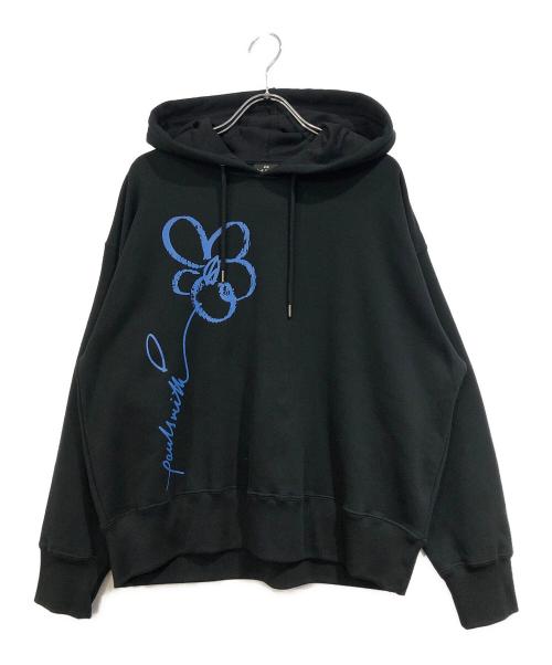 PS Paul Smith（ＰＳポールスミス）PS Paul Smith (ＰＳポールスミス) グラフィックデザインパーカー ブラック サイズ:SIZE Mの古着・服飾アイテム