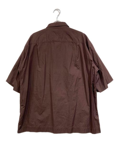 MARGARET HOWELL（マーガレットハウエル）MARGARET HOWELL (マーガレットハウエル) オーバーサイズS/Sシャツ ブラウン サイズ:SIZE Lの古着・服飾アイテム