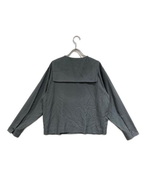 MARGARET HOWELL（マーガレットハウエル）MARGARET HOWELL (マーガレットハウエル) SILK POPLIN/長袖ブラウス ブルー サイズ:SIZE2の古着・服飾アイテム