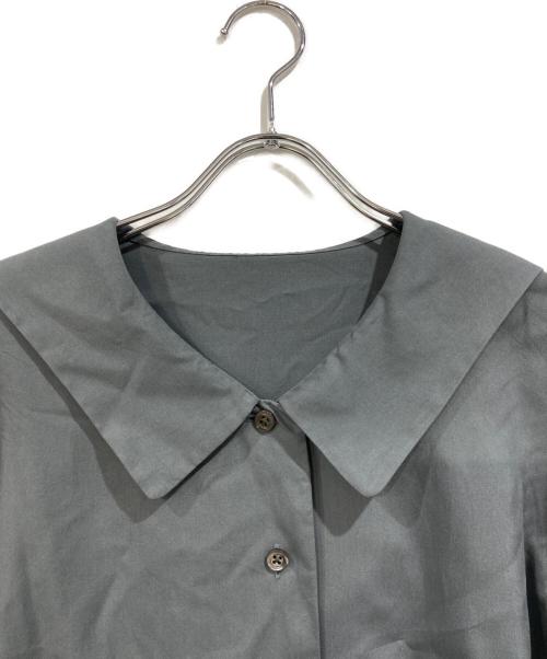 MARGARET HOWELL（マーガレットハウエル）MARGARET HOWELL (マーガレットハウエル) SILK POPLIN/長袖ブラウス ブルー サイズ:SIZE2の古着・服飾アイテム