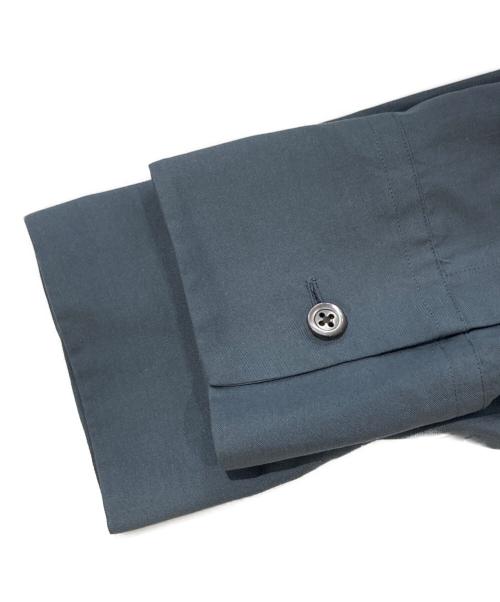 MARGARET HOWELL（マーガレットハウエル）MARGARET HOWELL (マーガレットハウエル) SILK POPLIN/長袖ブラウス ブルー サイズ:SIZE2の古着・服飾アイテム