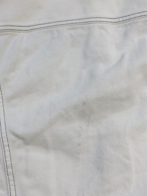 MM6 Maison Margiela（エムエムシックスメゾンマルジェラ）MM6 Maison Margiela (エムエムシックスメゾンマルジェラ) ノーカラーデニムジャケット ホワイト サイズ:SIZE 38の古着・服飾アイテム