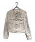 MM6 Maison Margiela（エムエムシックスメゾンマルジェラ）の古着「ノーカラーデニムジャケット」｜ホワイト