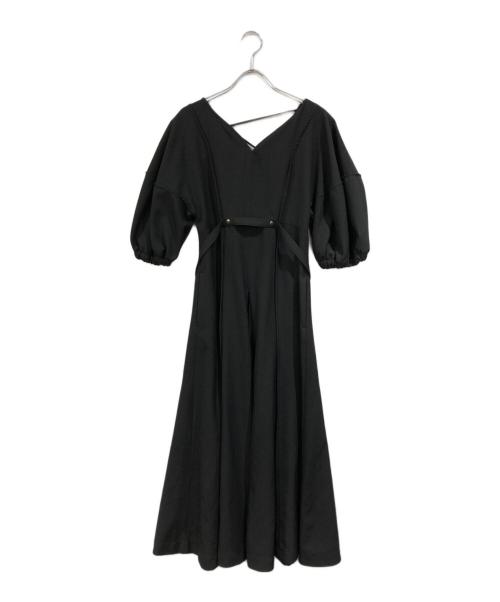 PUBLIC TOKYO（パブリックトウキョウ）PUBLIC TOKYO (パブリックトウキョウ) カーブネックワンピース ブラック サイズ:SIZE Freeの古着・服飾アイテム