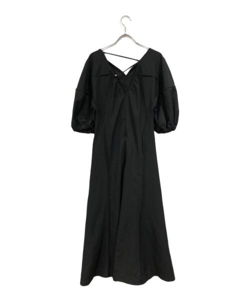 PUBLIC TOKYO（パブリックトウキョウ）PUBLIC TOKYO (パブリックトウキョウ) カーブネックワンピース ブラック サイズ:SIZE Freeの古着・服飾アイテム