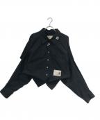 Maison MIHARA YASUHIRO×STUDIOUSメゾン ミハラ ヤスヒロ×ステュディオス）の古着「バックオープンクロップド長袖シャツ」｜ブラック