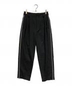 08sircusゼロエイトサーカス）の古着「Dobby cloth side zip pants」｜ブラック