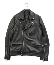 JACKROSE（ジャックローズ）の古着「ダブルレザーライダースジャケット」｜ブラック