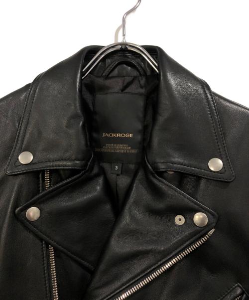 JACKROSE（ジャックローズ）JACKROSE (ジャックローズ) ダブルレザーライダースジャケット ブラック サイズ:SIZE 3の古着・服飾アイテム