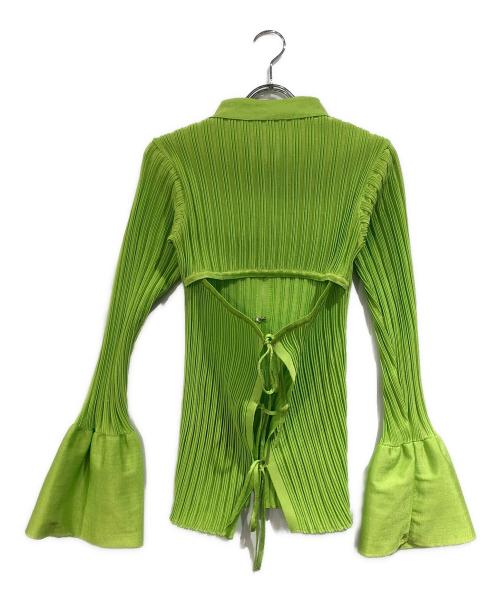 UNITED TOKYO（ユナイテッドトーキョー）UNITED TOKYO (ユナイテッドトーキョー) ガーネットフレアニット グリーン サイズ:SIZE Freeの古着・服飾アイテム