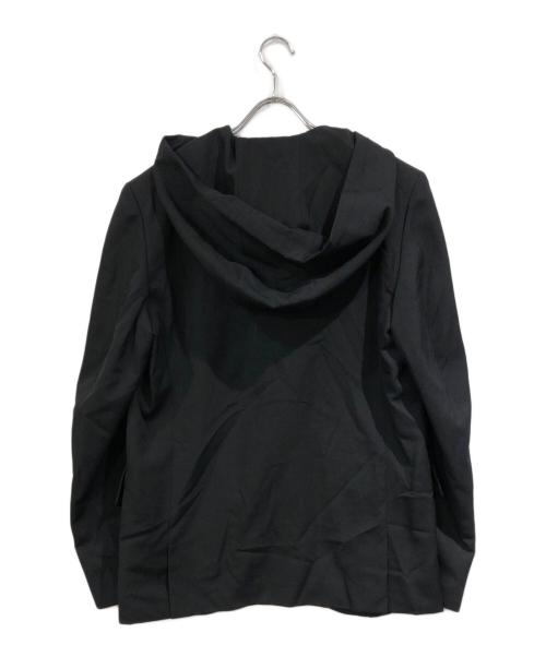 BLACK COMME des GARCONS（ブラックコムデギャルソン）BLACK COMME des GARCONS (ブラックコムデギャルソン) ウールギャバジンフードジャケット ブラック サイズ:SIZE Lの古着・服飾アイテム