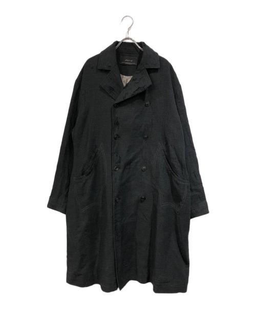 professor.E（プロフェッサー イー）Professor.E (プロフェッサー イー) Sheperd Double Breasted Distressed Coat グレー サイズ:-の古着・服飾アイテム