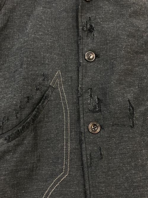 professor.E（プロフェッサー イー）Professor.E (プロフェッサー イー) Sheperd Double Breasted Distressed Coat グレー サイズ:-の古着・服飾アイテム