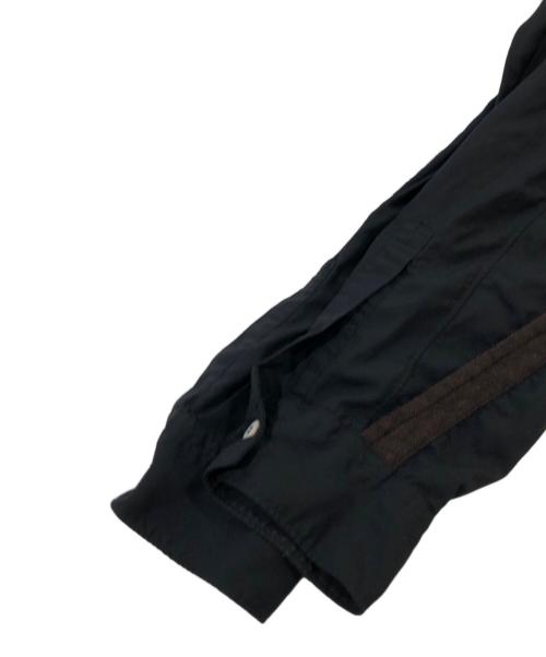 BLACK COMME des GARCONS（ブラックコムデギャルソン）BLACK COMME des GARCONS (ブラックコムデギャルソン) ウール切替変形長袖シャツ ブラック サイズ:SIZE Lの古着・服飾アイテム