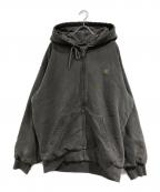 Carhartt WIPカーハート ワーク イン プログレス）の古着「裏地キルティングジップパーカー」｜ブラック