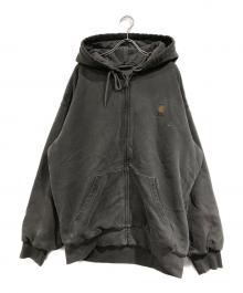 Carhartt WIP（カーハート ワーク イン プログレス）の古着「裏地キルティングジップパーカー」｜ブラック