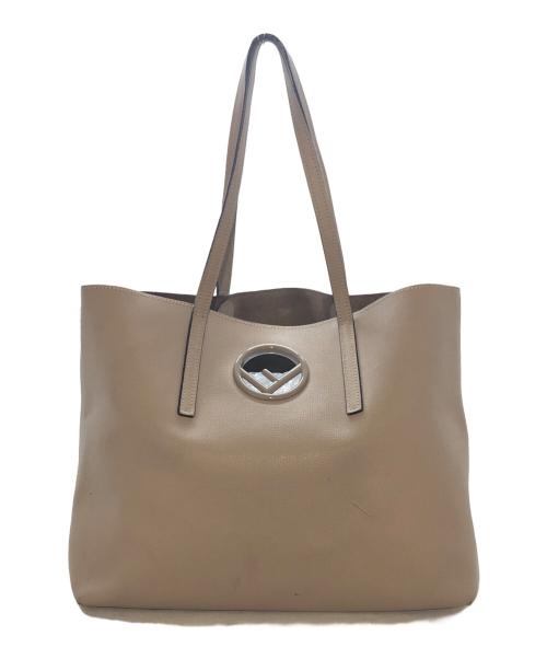 FENDI（フェンディ）FENDI (フェンディ) エフ イズ フェンディロゴレザーショッパートートバッグ ベージュ サイズ:-の古着・服飾アイテム