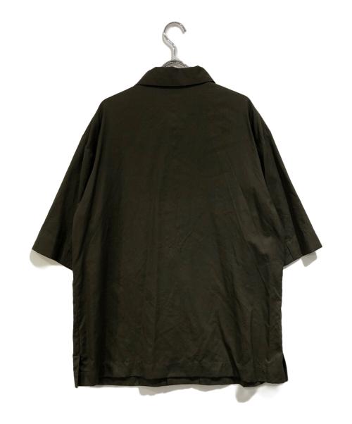 MARGARET HOWELL（マーガレットハウエル）MARGARET HOWELL (マーガレットハウエル) ウールシルク半袖シャツ グリーン サイズ:SIZE Lの古着・服飾アイテム