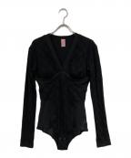 FETICOフェティコ）の古着「JACQUARD JERSEY PANELED BODYSUIT」｜ブラック